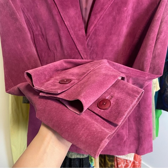 🤠 Alfani / leather Suede Pink Purple Jacket - Picture 11 of 13